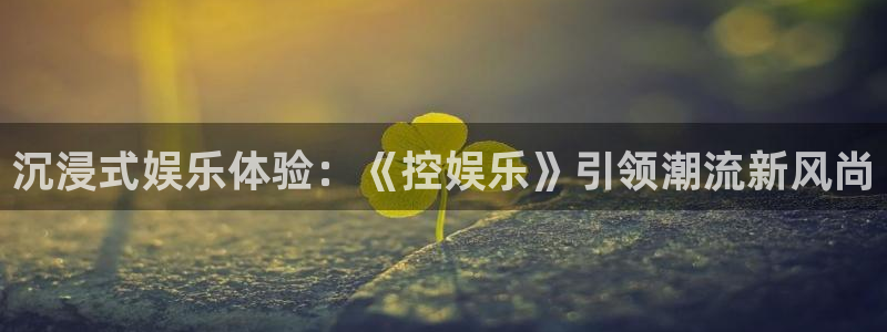 bg大游集团：沉浸式娱乐体验：《控娱乐》引领潮流新风尚